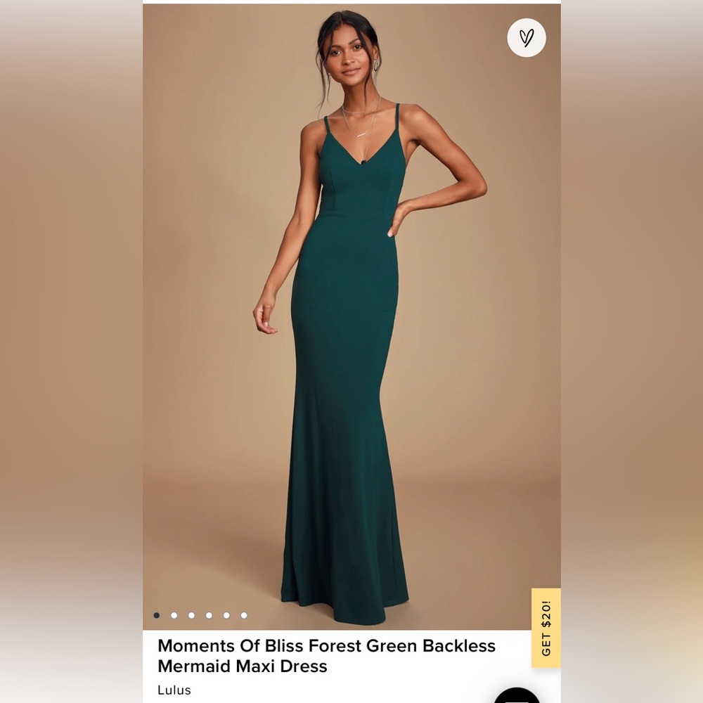 Forest Green Floor Length Dress